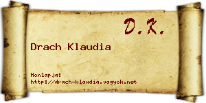 Drach Klaudia névjegykártya